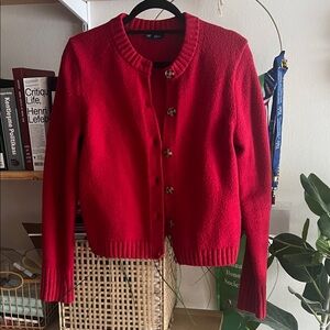 GAP Women's Bright Red Cardigan